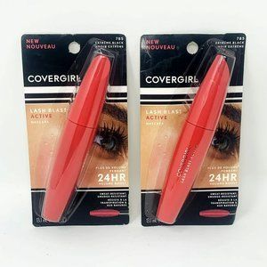 Lot of 2 - Covergirl Lash Blast Active Mascara 24 Hr -  785 Extreme Black